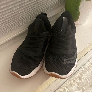 Saucony Black Stretch & Go Breeze Slip On Running Shoe
- Size 7 (shrunk to 6.5)